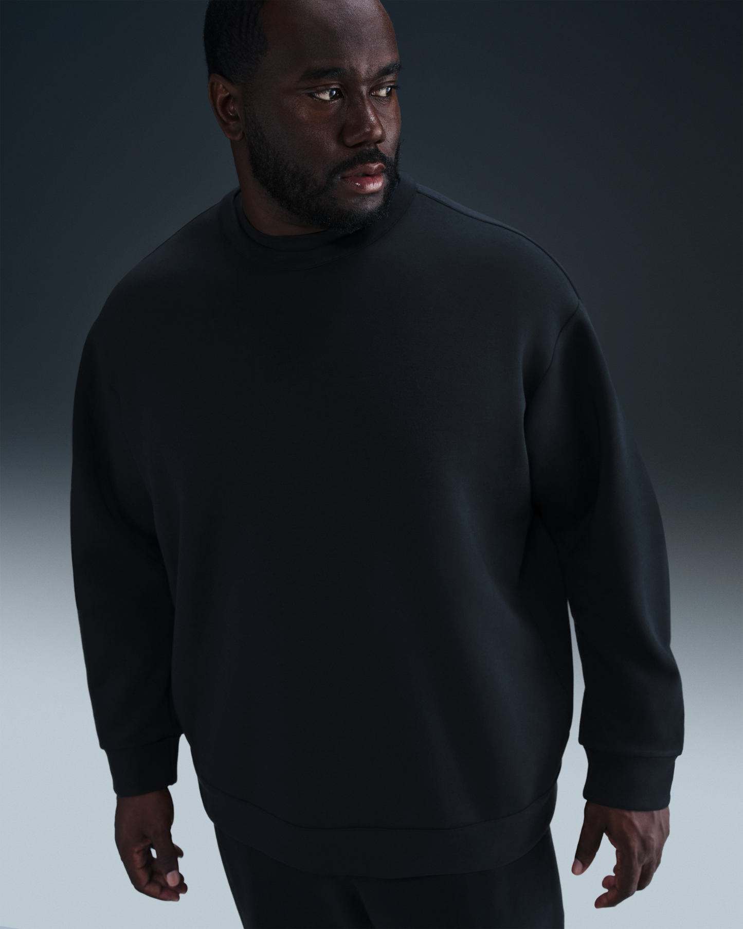 Nike 24.7 ImpossiblySoft Men's Dri-FIT Crew - Black/Dark Smoke Grey - View 8