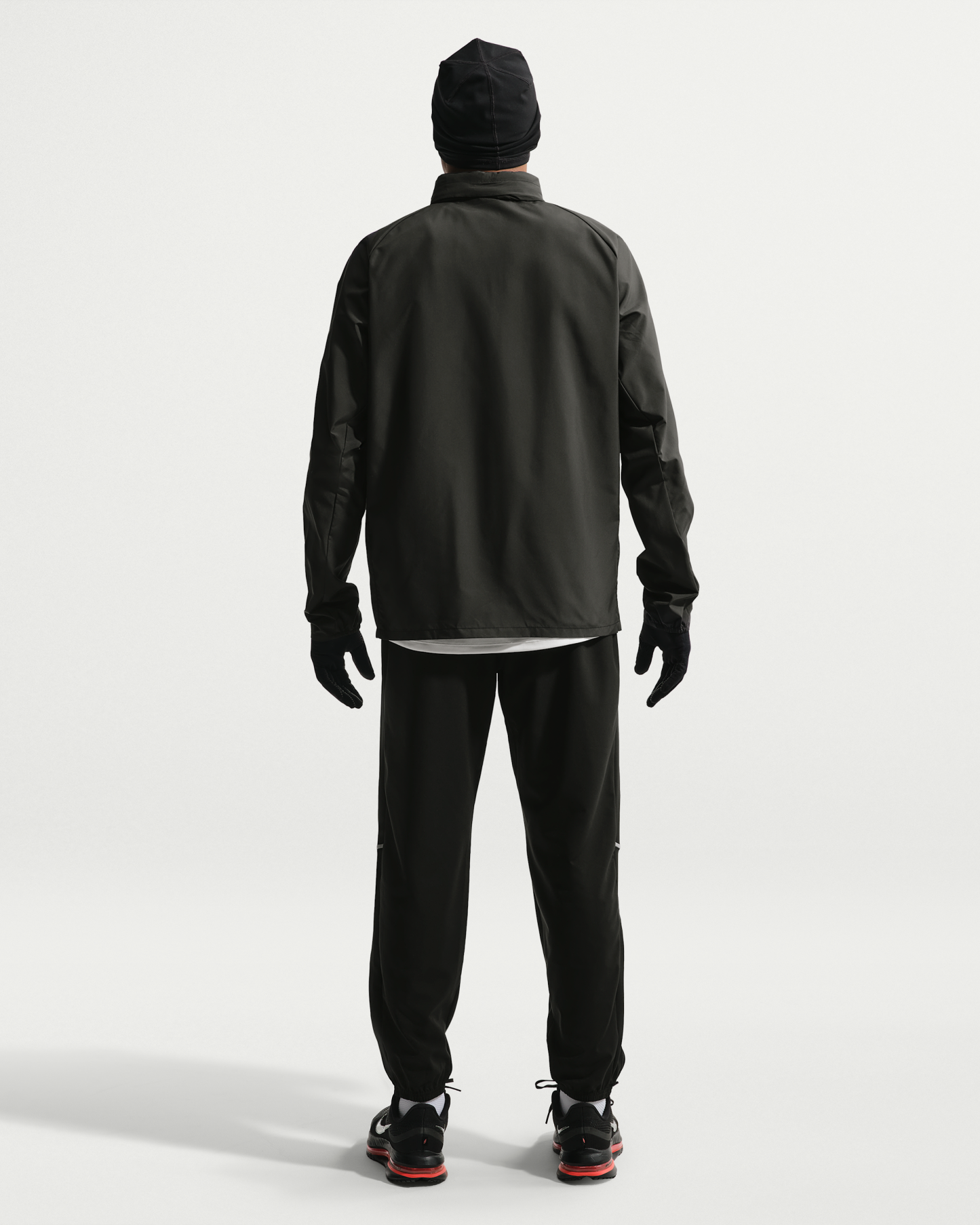 Nike Miler Men's Repel UV Protection Hooded Running Jacket - Black/Black - View 5