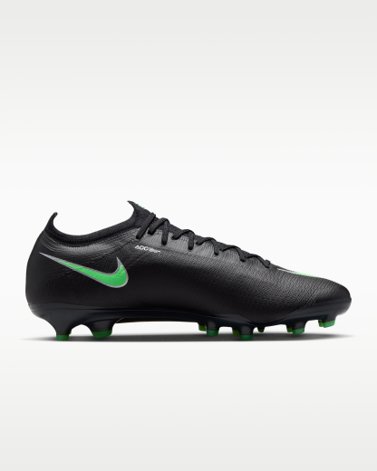Nike Mercurial Vapor 17 Elite Artificial-Grass Low-Top Football Boots - Black/Black/Illusion Green - View 3