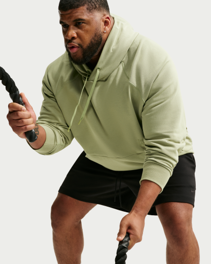 Nike N.A.C. Men's Dri-FIT Oversized Fleece Training Hoodie - Dusty Olive/Dusty Olive - View 8