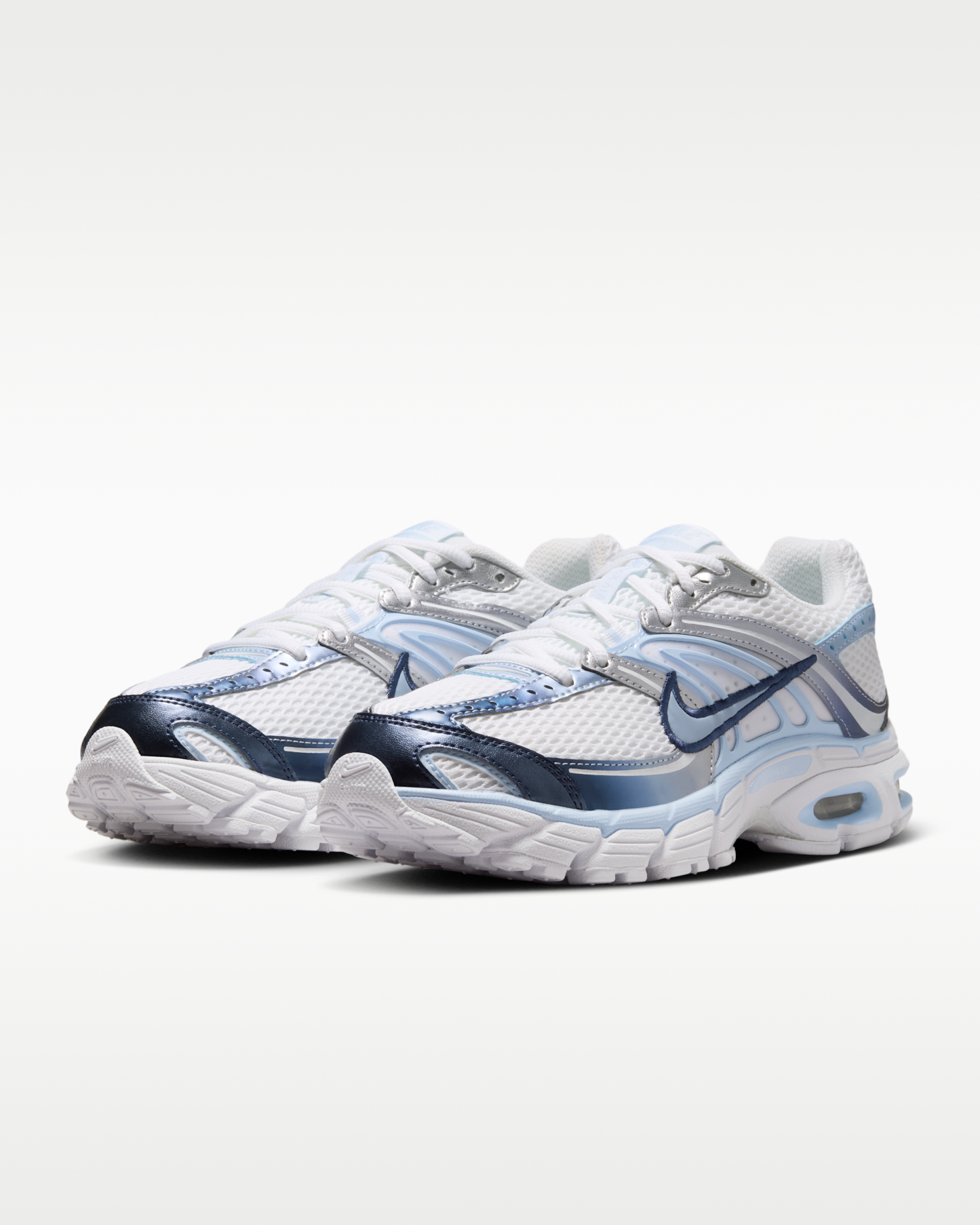 Nike Air Max Moto 2K Women's Shoes - White/Metallic Silver/Midnight Navy/Hydrogen Blue - View 5