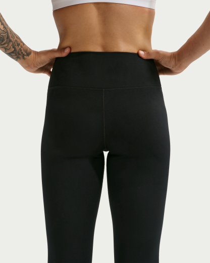 Nike One Seamless Front Women's High-Waisted Full-Length Leggings - Black/White - View 3