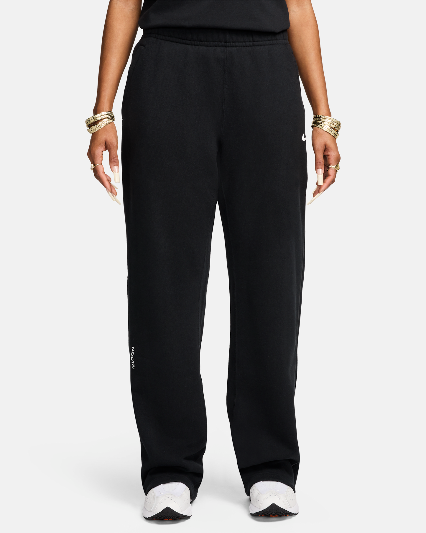 NOCTA NOCTA Fleece CS Open-Hem Tracksuit Bottoms - Black/Black/White - View 3