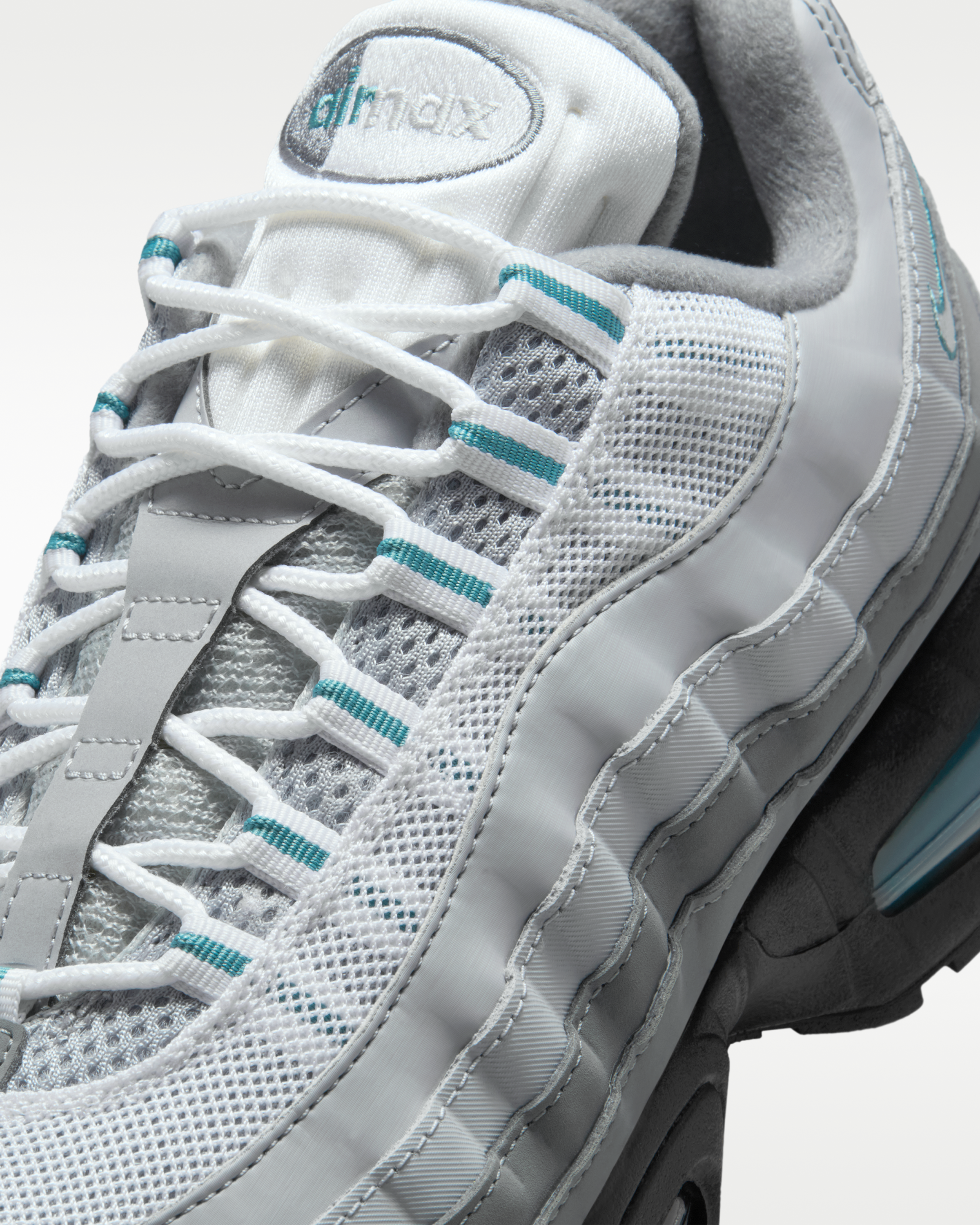 Nike Air Max 95 Big Bubble Men's Shoes - Cool Grey/Mineral Teal/Wolf Grey/Metallic Silver - View 7