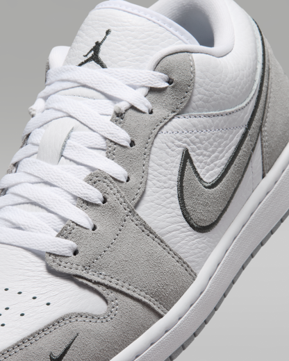 Air Jordan 1 Low SE Men's Shoes - White/Iron Grey/Wolf Grey - View 7