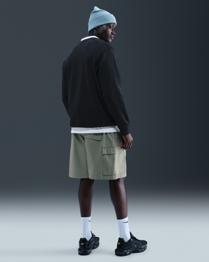Nike Club Men's Fleece Crew - Black/White - View 10