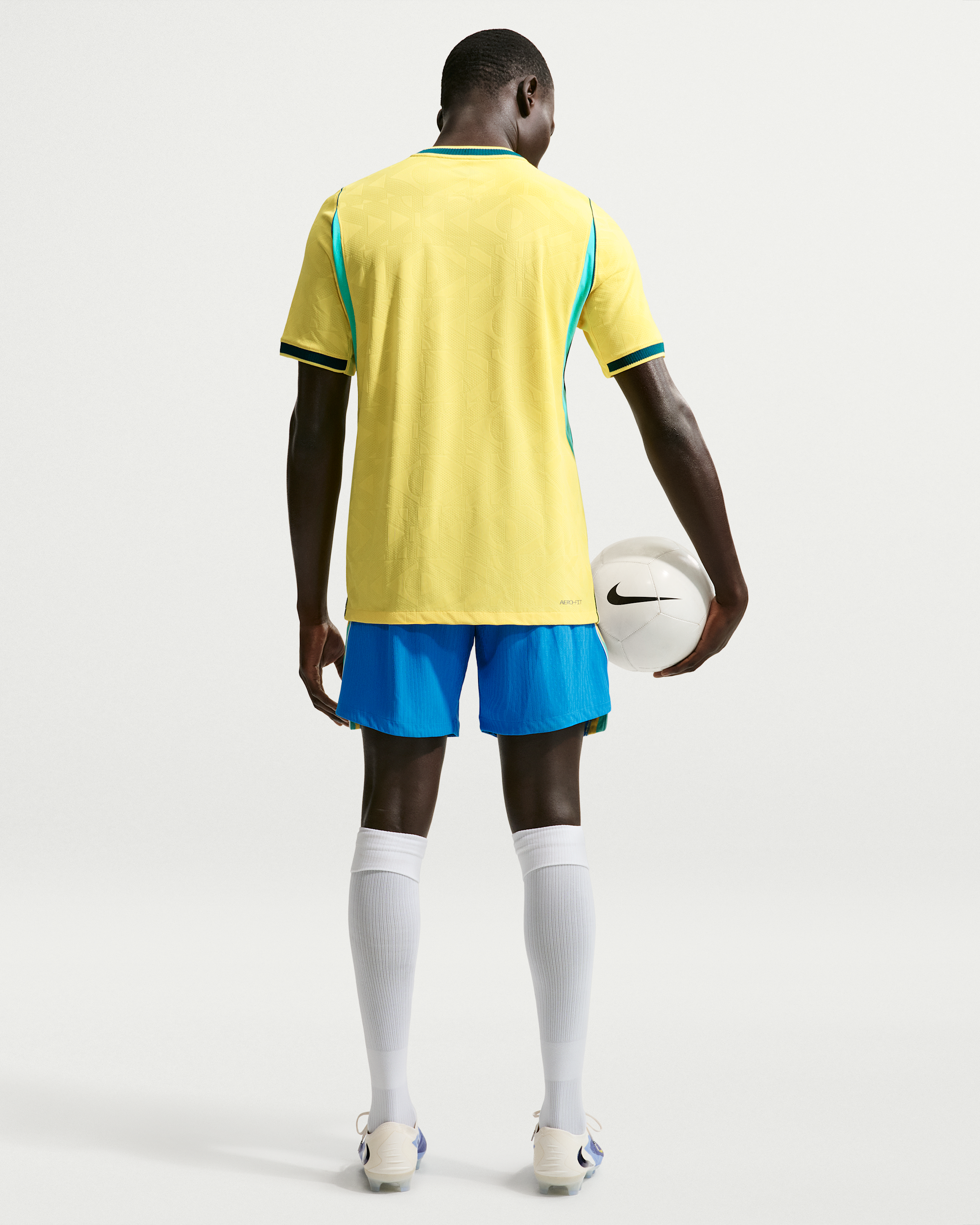 Brazil National Team 2026 Match Home Men's Nike Aero-FIT Football Shirt - Canary/Light Menta/Geode Teal - View 5