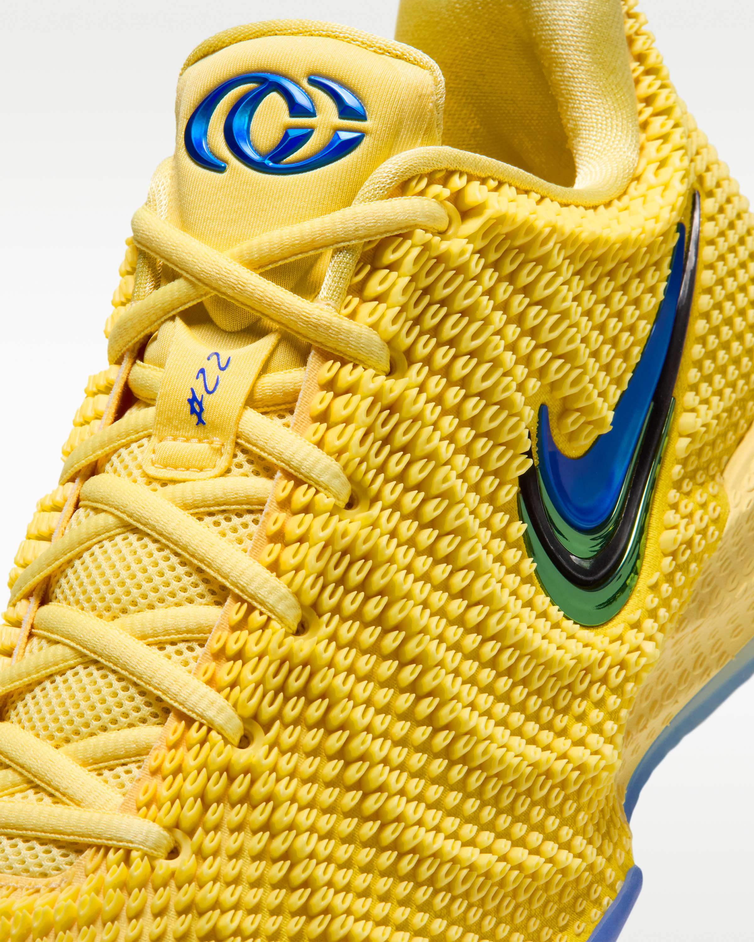 Caitlin 1 'Warning Code' Basketball Shoes - Yellow Zest/Soft Yellow/Racer Blue - View 7