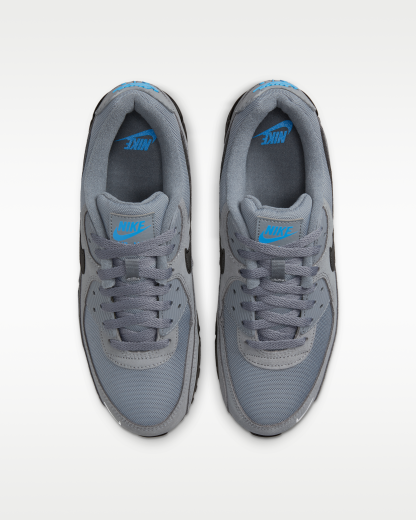 Nike Air Max 90 Men's Shoes - Smoke Grey/Light Photo Blue/Metallic Silver/Black - View 4