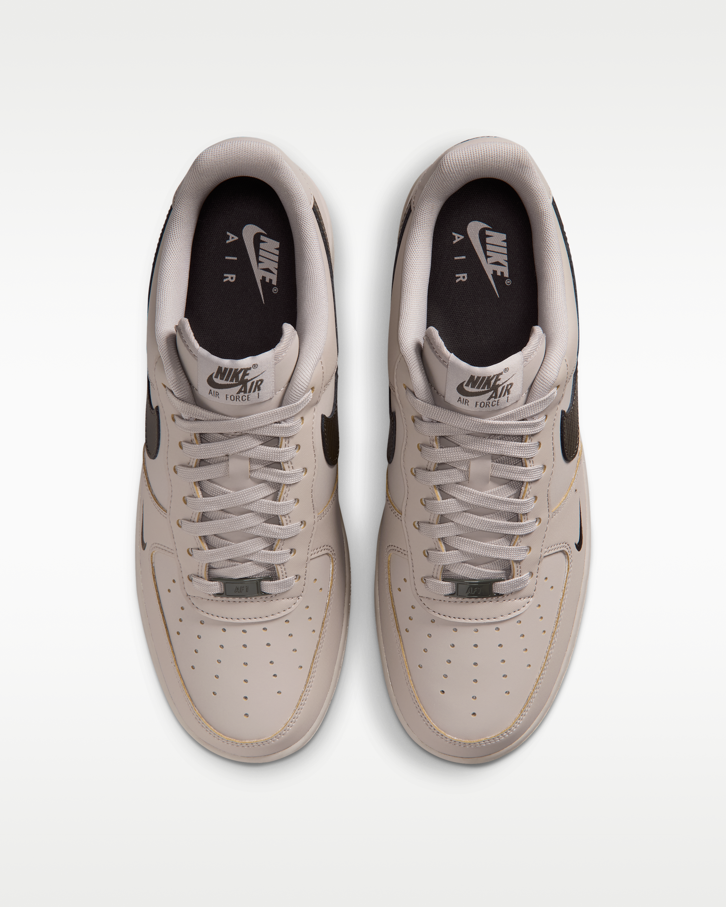 Nike Air Force 1 '07 Men's Shoes - College Grey/Newsprint - View 4