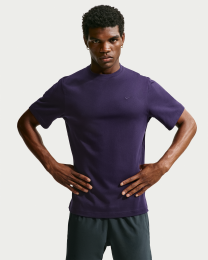 Nike Primary Men's Dri-FIT Short-sleeve Versatile Top - Purple Dynasty/Purple Dynasty - View 1