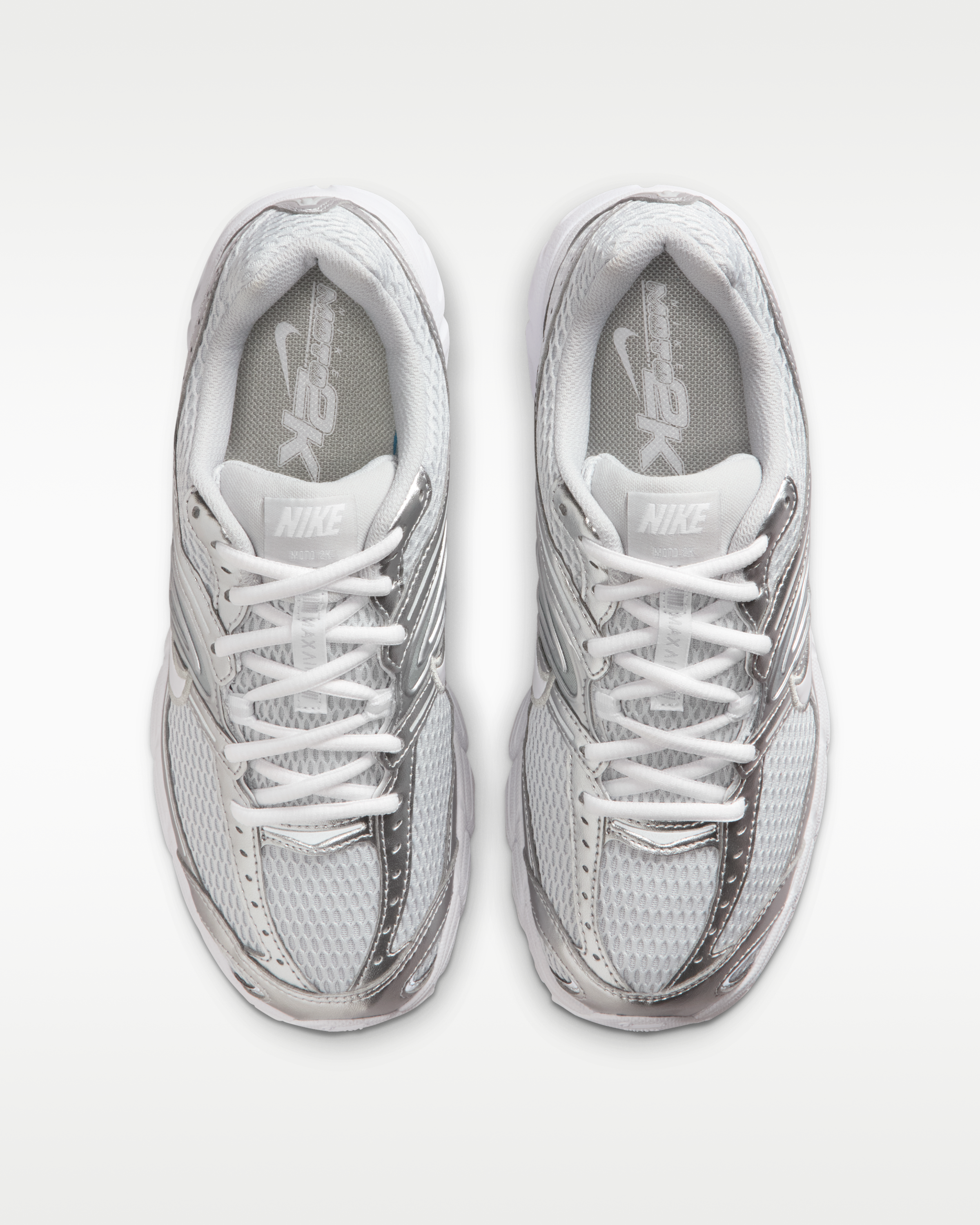 Nike Air Max Moto 2K Women's Shoes with Reflective Design Accents - Grey Fog/Metallic Silver/White - View 4