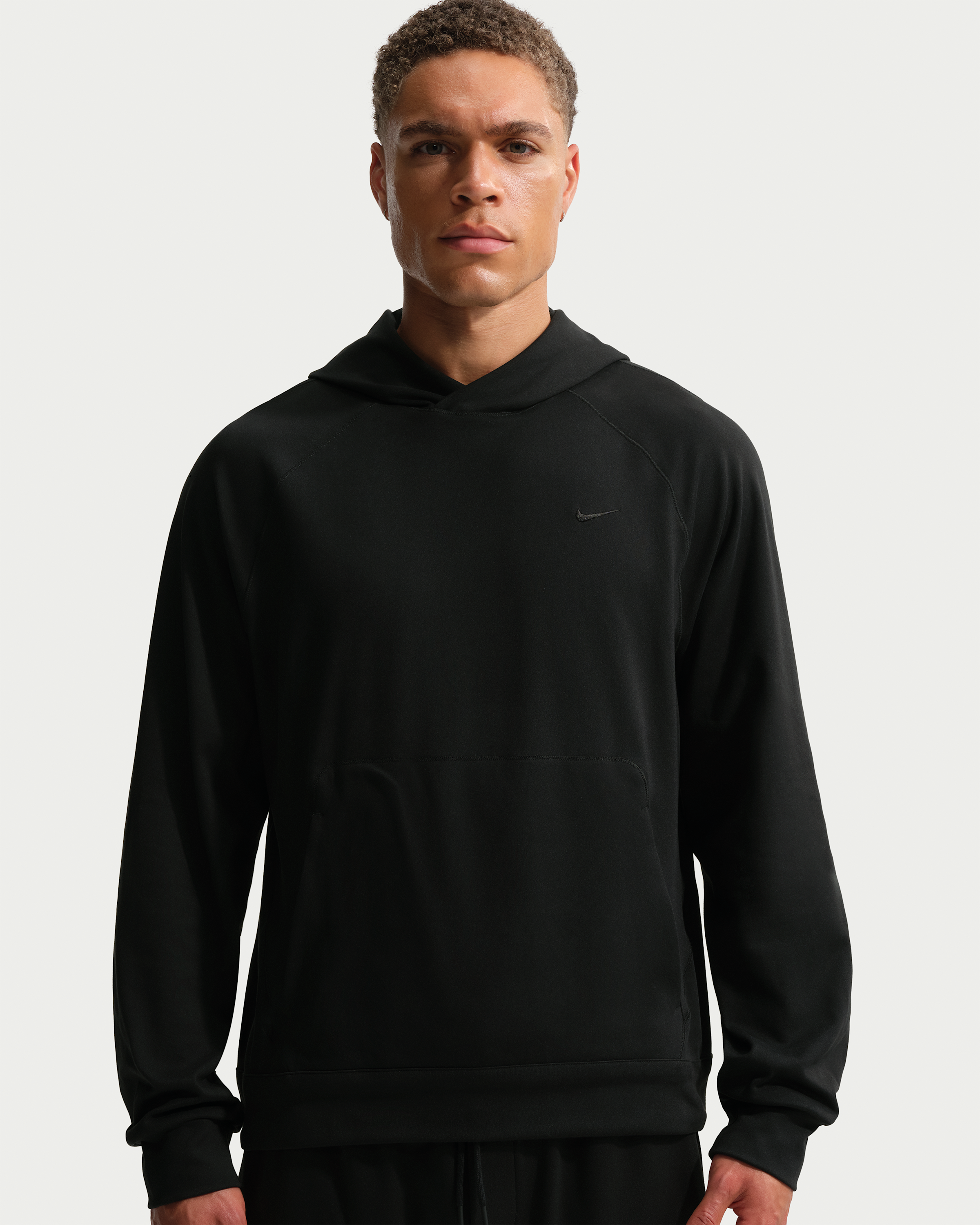 Nike Primary NanoKnit Men's Dri-FIT UV Protection Pullover Performance Hoodie - Black/Black - View 1