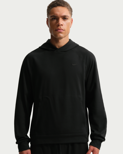 Nike Primary NanoKnit Men's Dri-FIT UV Protection Pullover Performance Hoodie - Black/Black - View 1