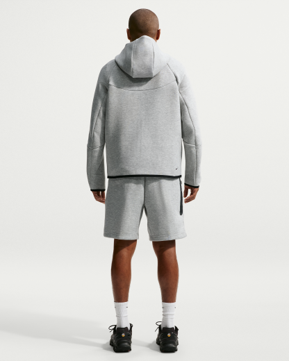 Nike Tech Men's Fleece Shorts - Dark Grey Heather/Black - View 5