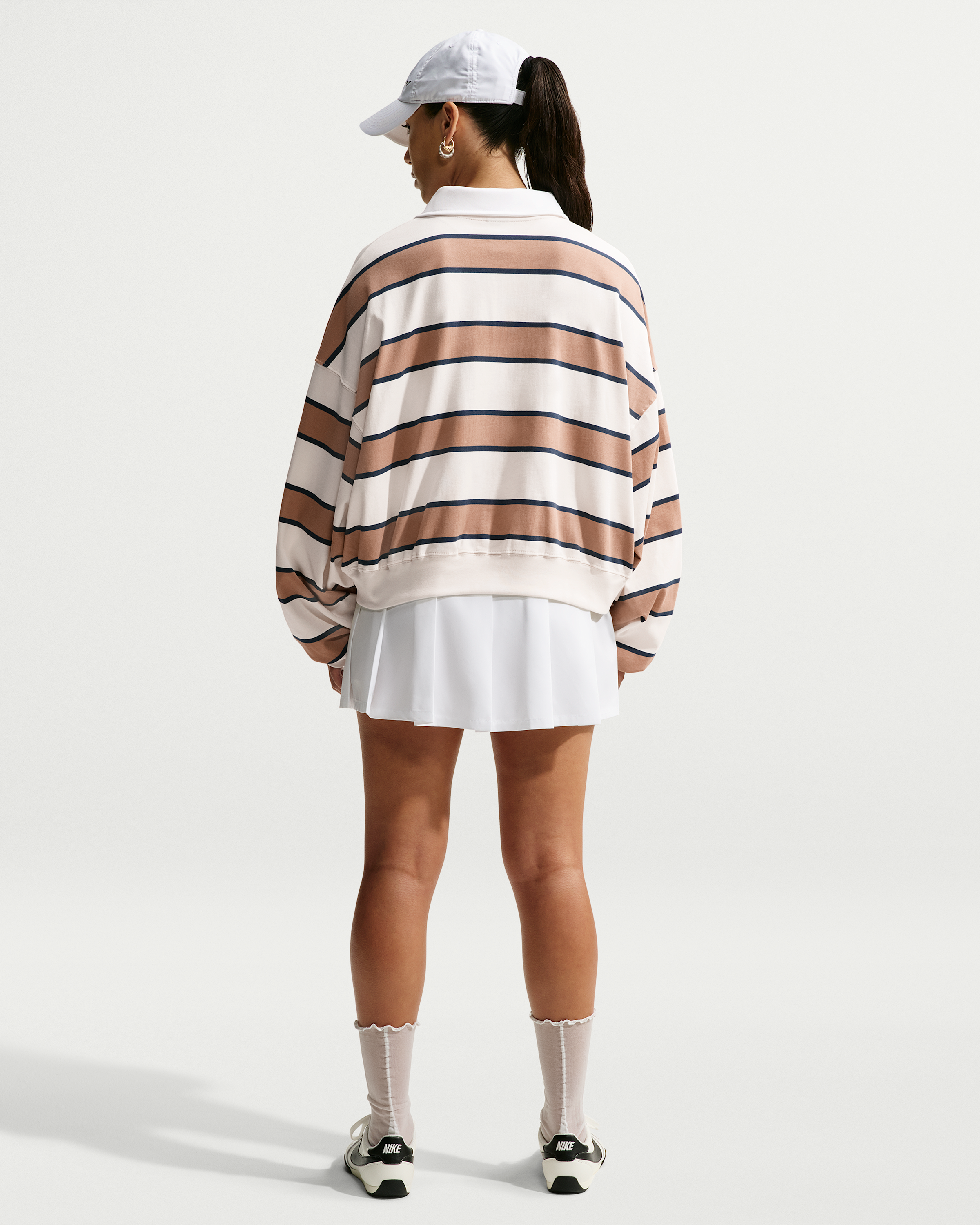 Nike Sportswear  Women's 1/4-Zip Sweatshirt - Pale Ivory/Hemp/Thunder Blue - View 5