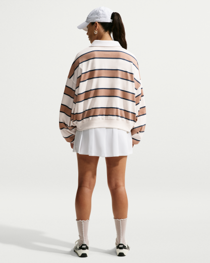Nike Sportswear  Women's 1/4-Zip Sweatshirt - Pale Ivory/Hemp/Thunder Blue - View 5