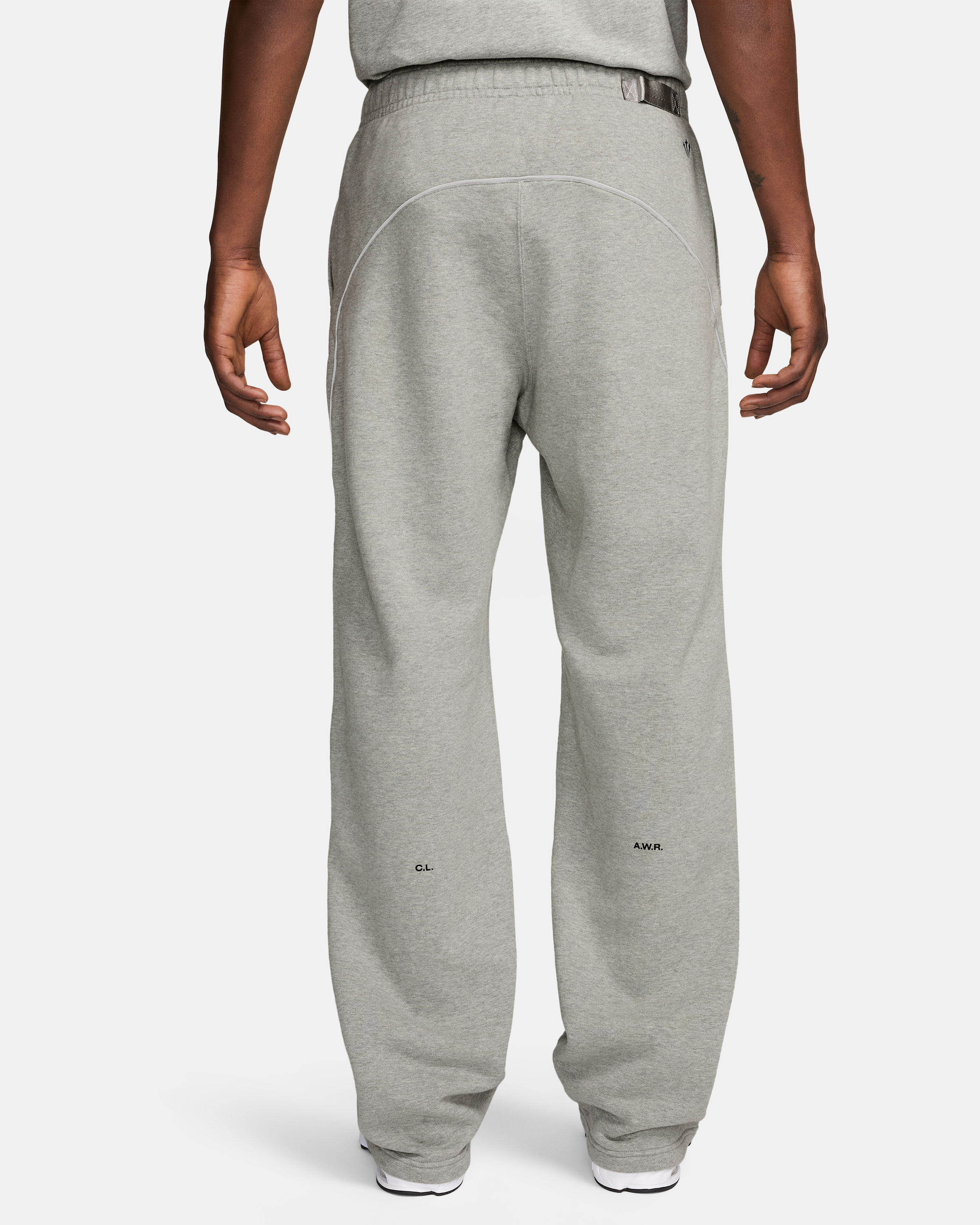 NOCTA NOCTA Fleece CS Open-Hem Tracksuit Bottoms - Dark Grey Heather/Matte Silver/Black - View 4