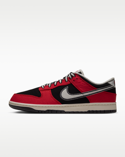 Nike Dunk Low Retro Men's Shoes - Black/University Red/Sail - View 1