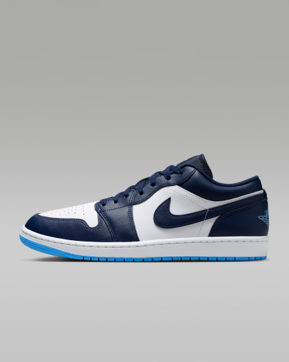 Air Jordan 1 Low Men's Shoes - Midnight Navy/White/University Blue - View 1