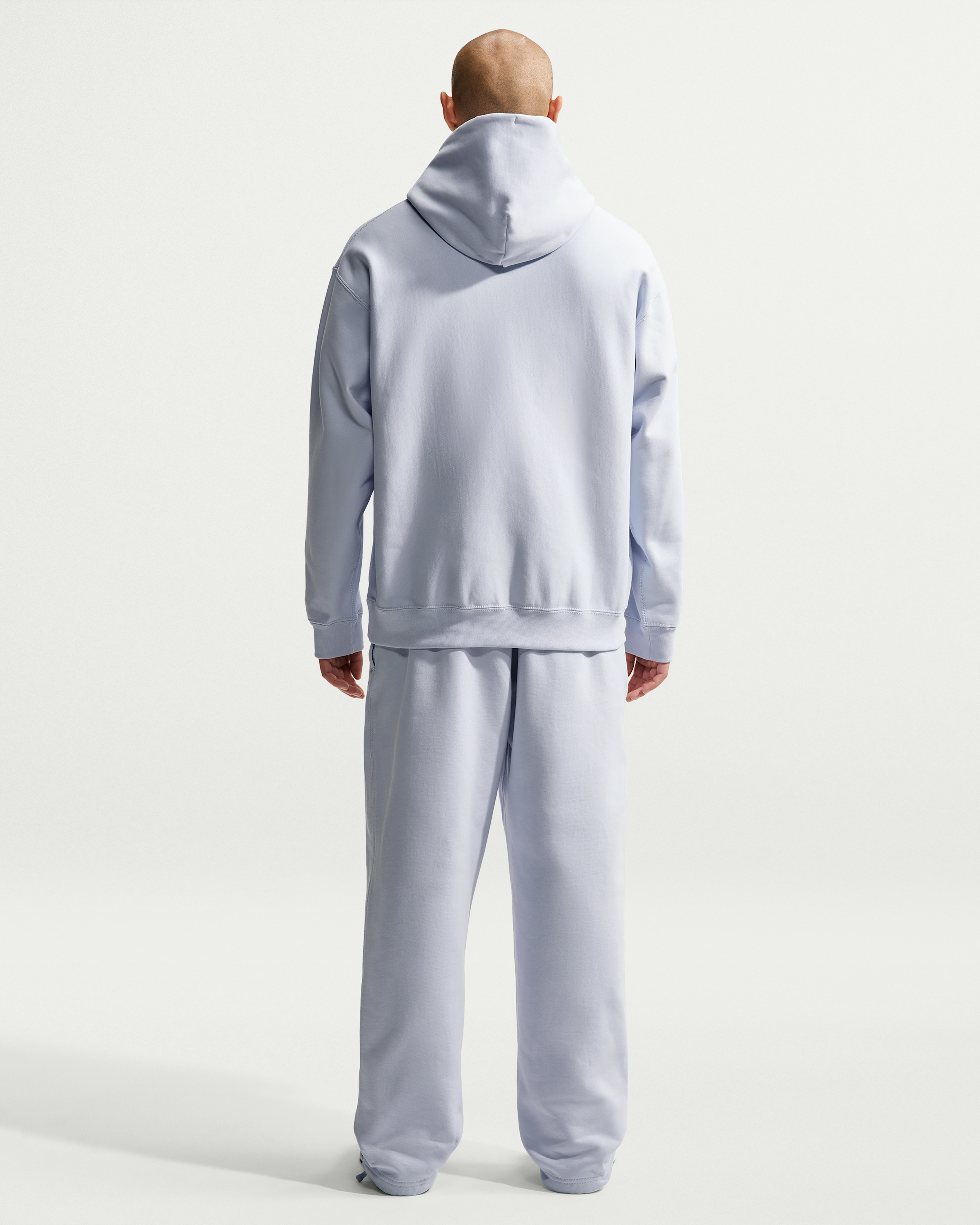 Nike Solo Swoosh Men's Pullover Hoodie - Football Grey/White - View 5