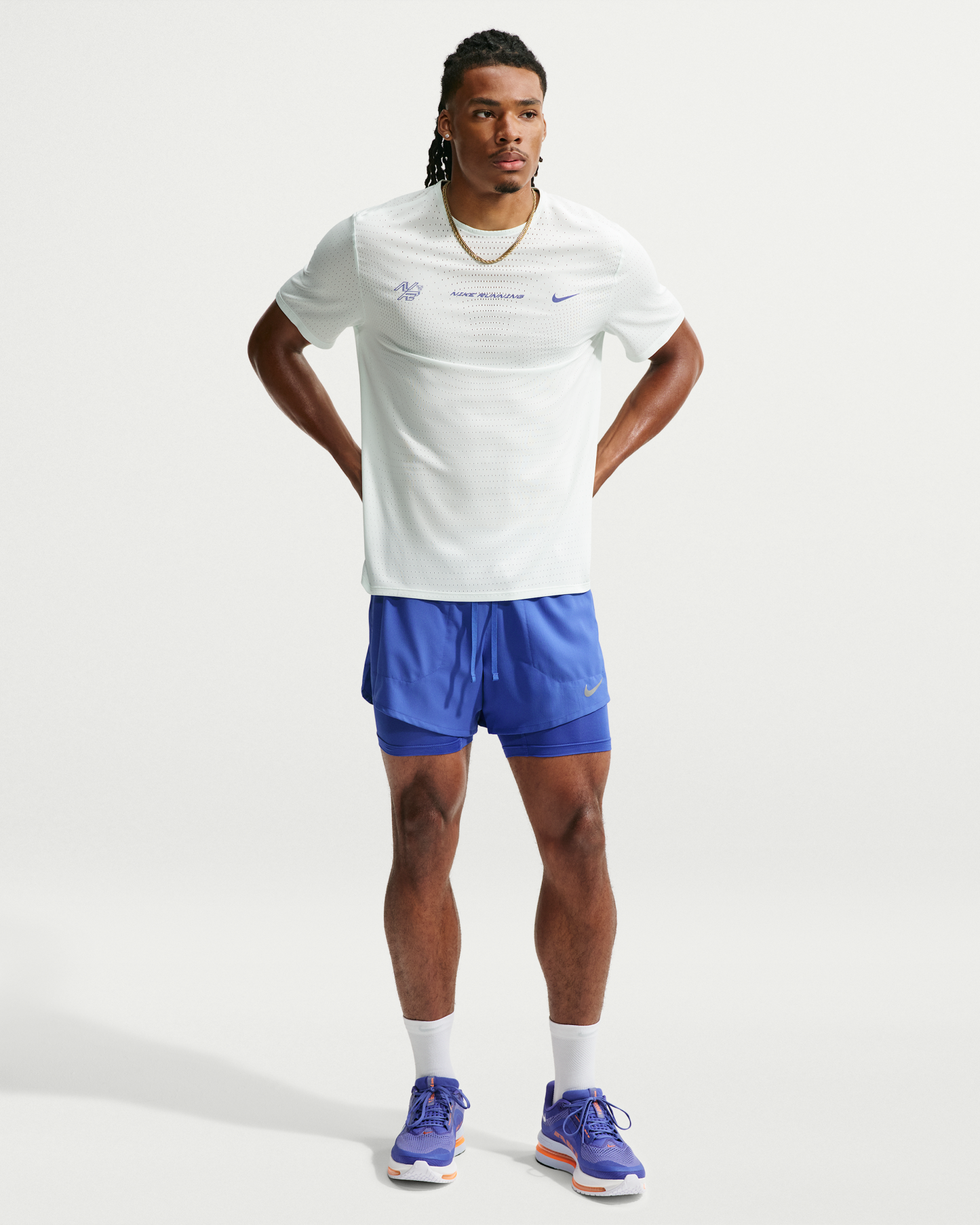 Nike Stride Men's Dri-FIT 13cm (approx.) Hybrid Running Shorts - Lapis - View 1