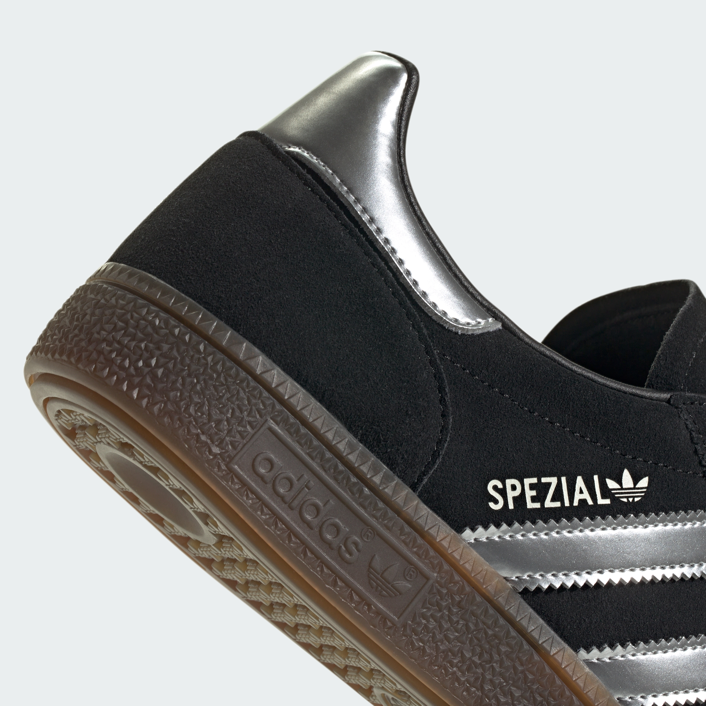 adidas Handball Spezial Shoes - Core Black / Silver Metallic / Gum - View 9