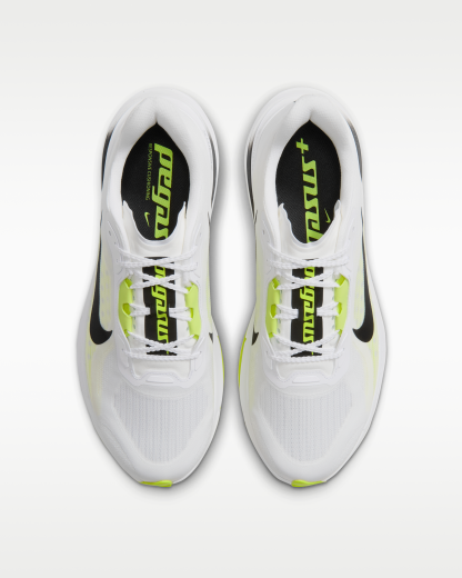 Nike Pegasus Plus 2 Men's Road-Running Shoes - White/Lemon Venom/Black - View 4