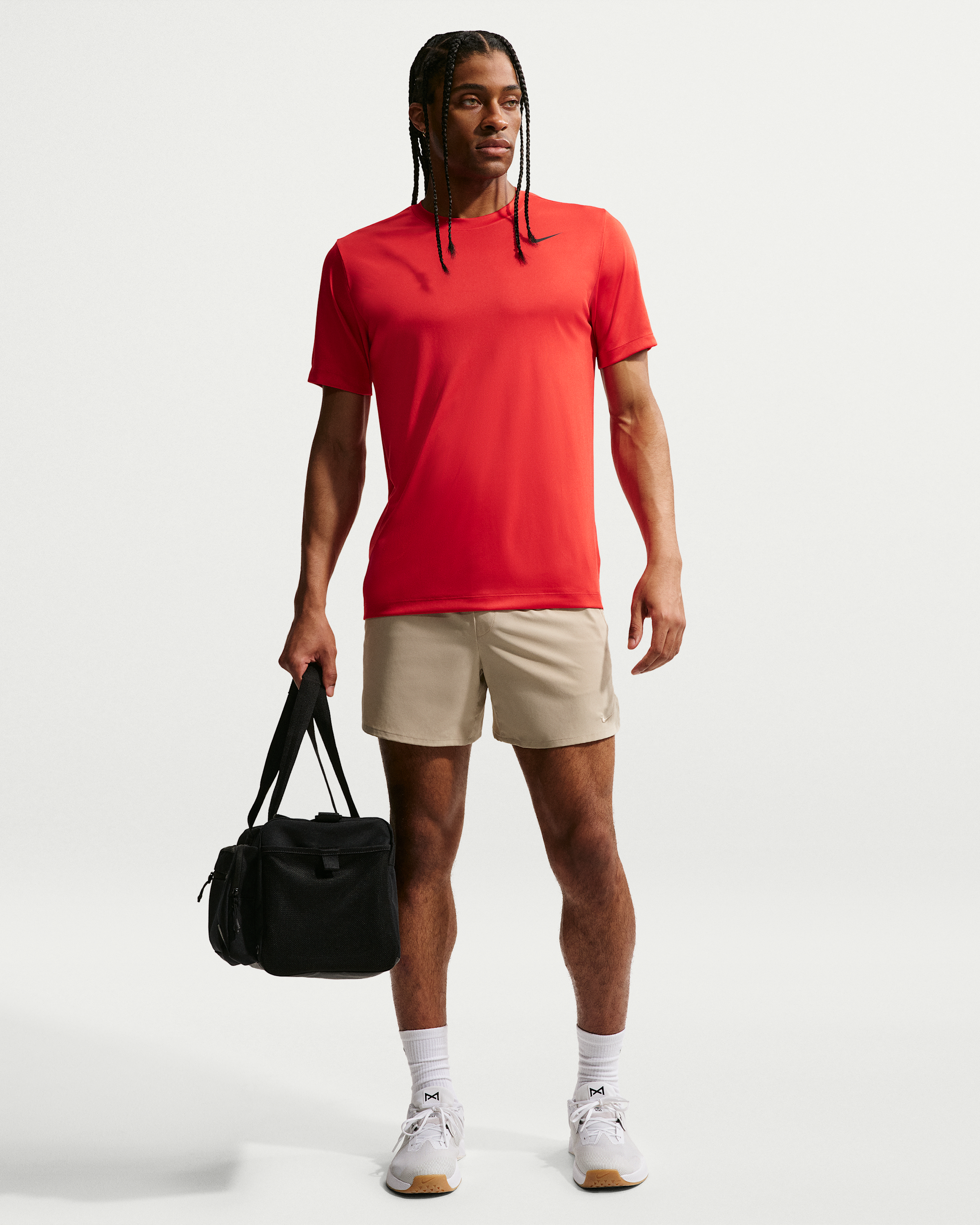 Nike Men's Dri-FIT Training T-Shirt - University Red/Black - View 4