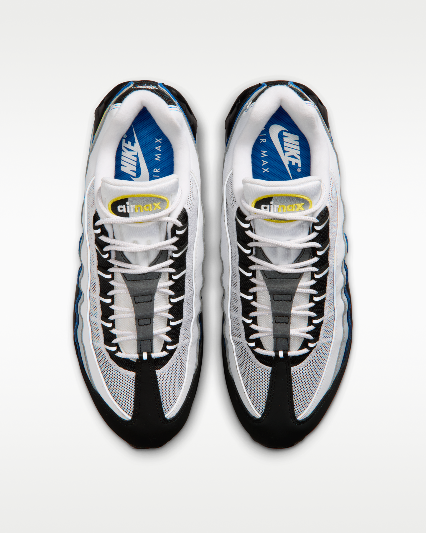 Nike Air Max 95 Big Bubble Men's Shoes - White/Black/Reflect Silver/Royal Blue - View 4
