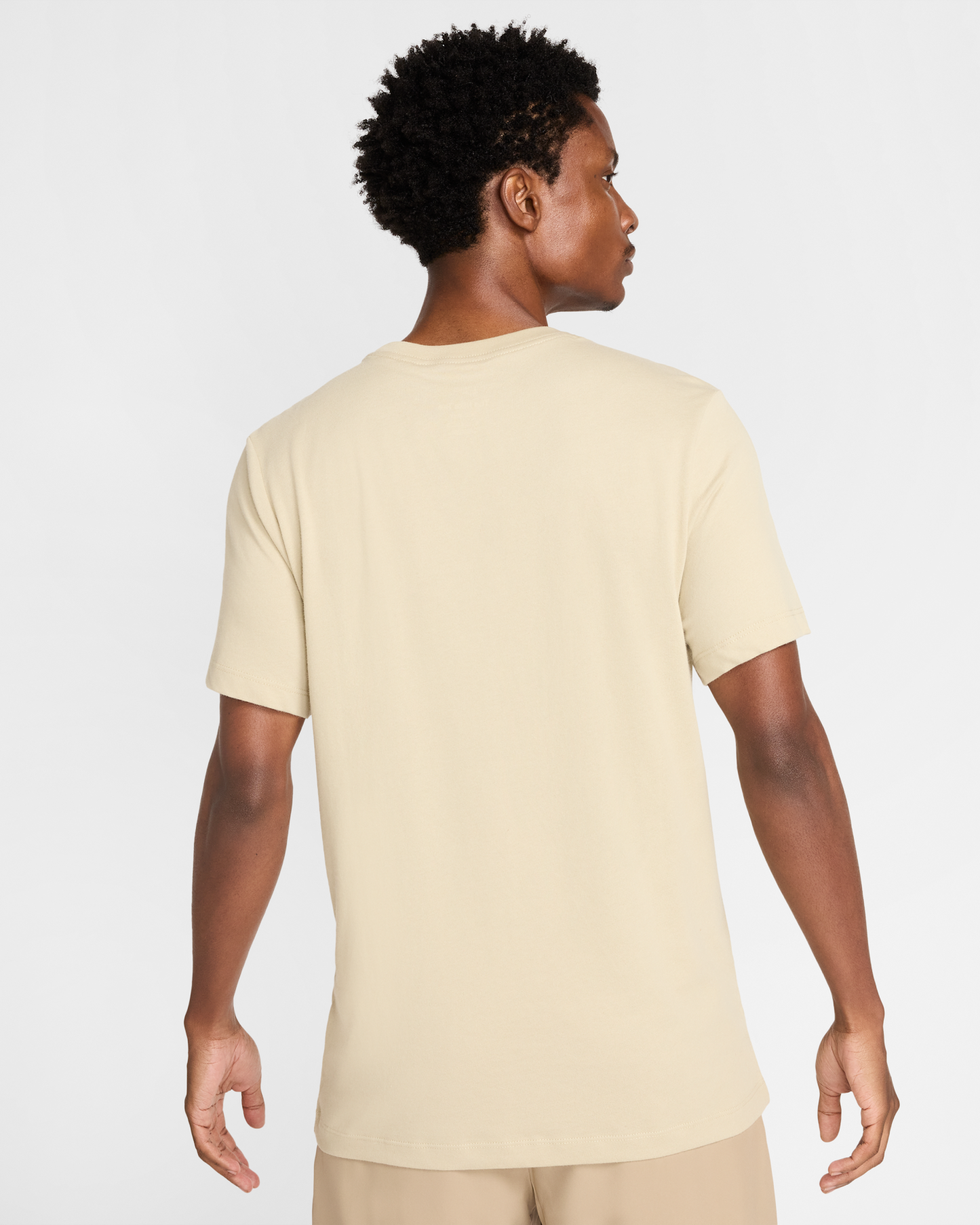 Nike Dri-FIT Men's Fitness T-Shirt - Desert Khaki/Black - View 2
