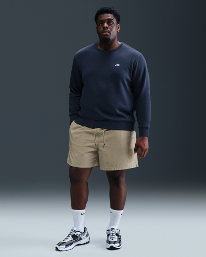 Nike Club Men's Fleece Crew - Obsidian/White - View 9