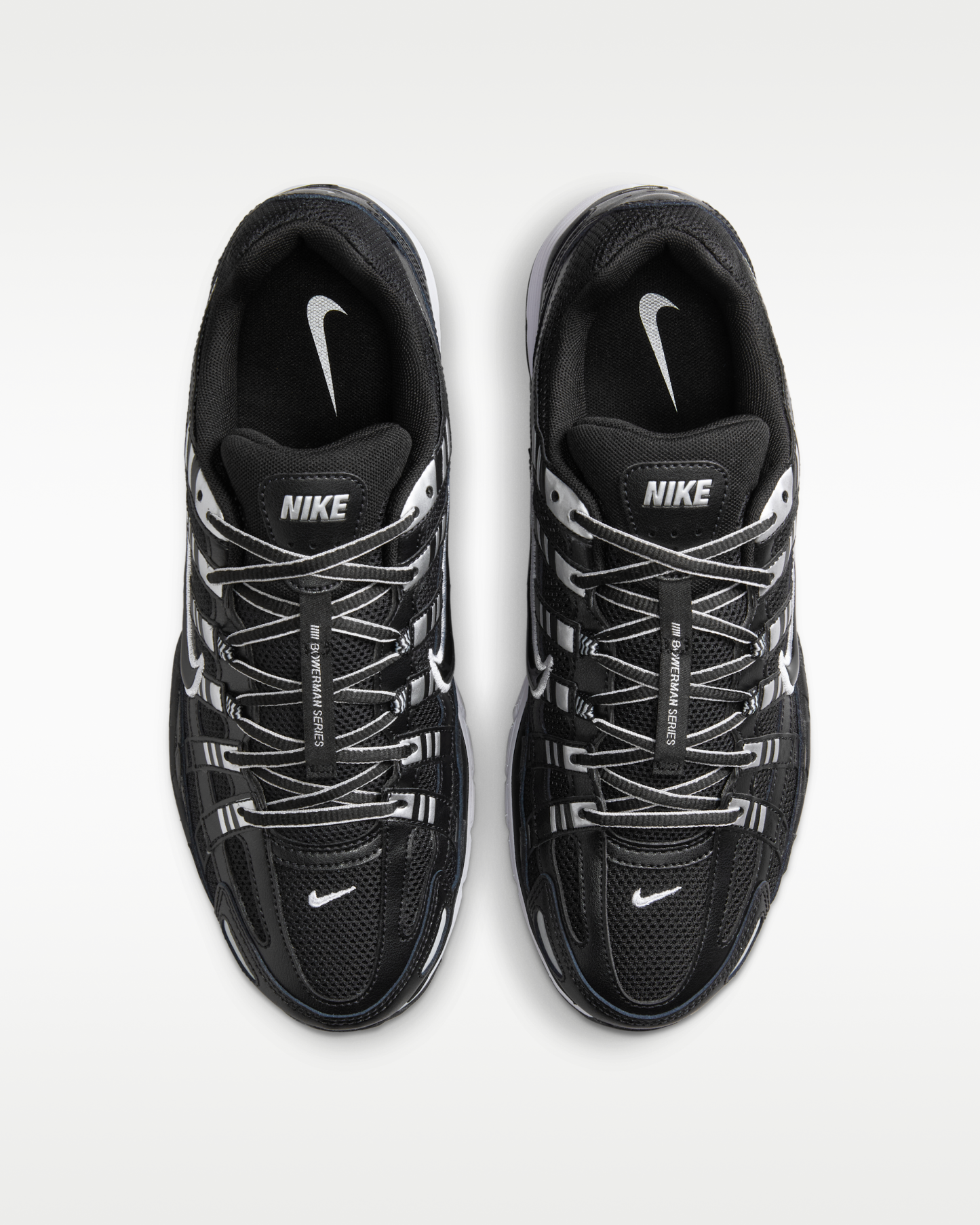 Nike P-6000 Shoes - Black/White/Metallic Silver/Black - View 4