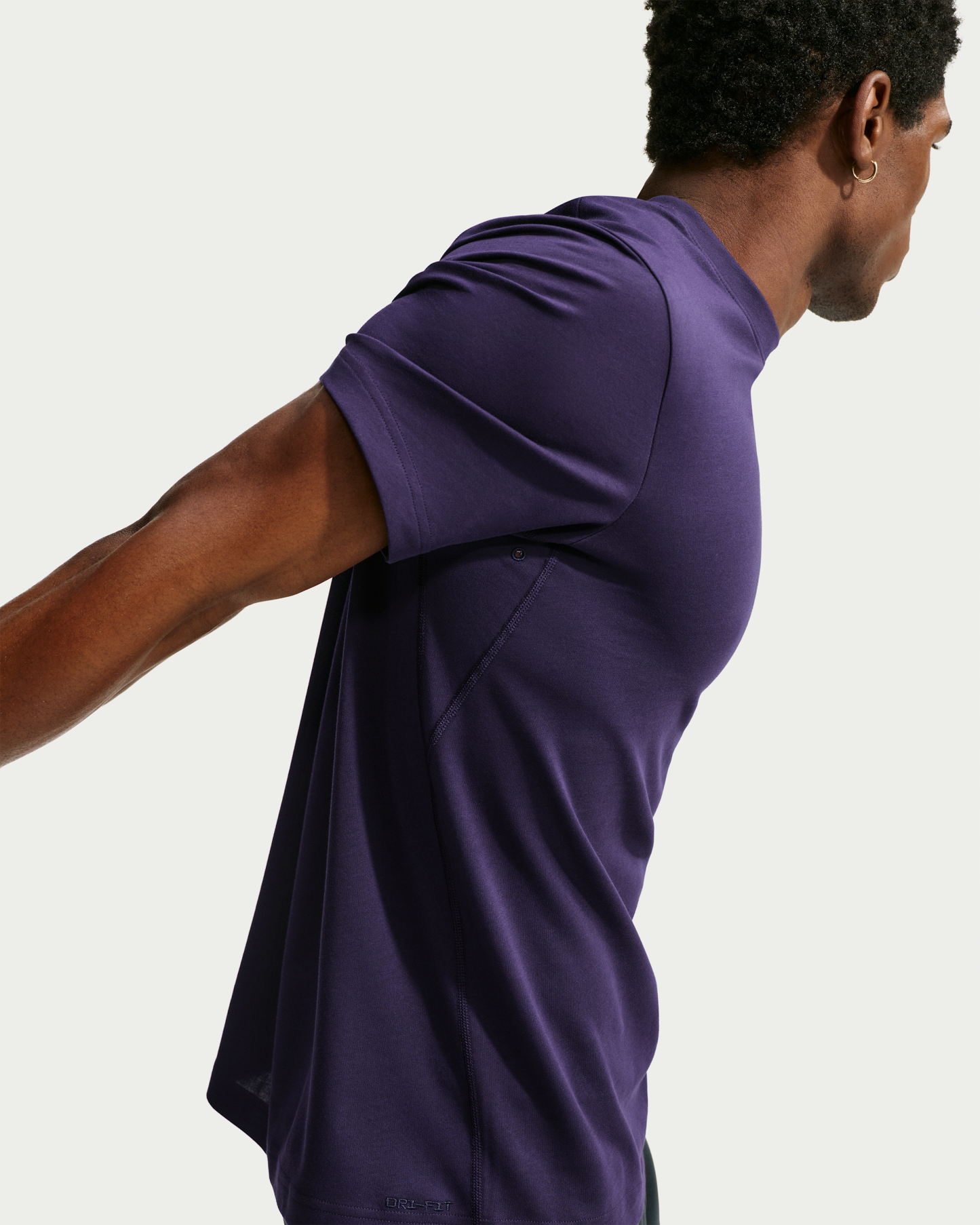 Nike Primary Men's Dri-FIT Short-sleeve Versatile Top - Purple Dynasty/Purple Dynasty - View 2
