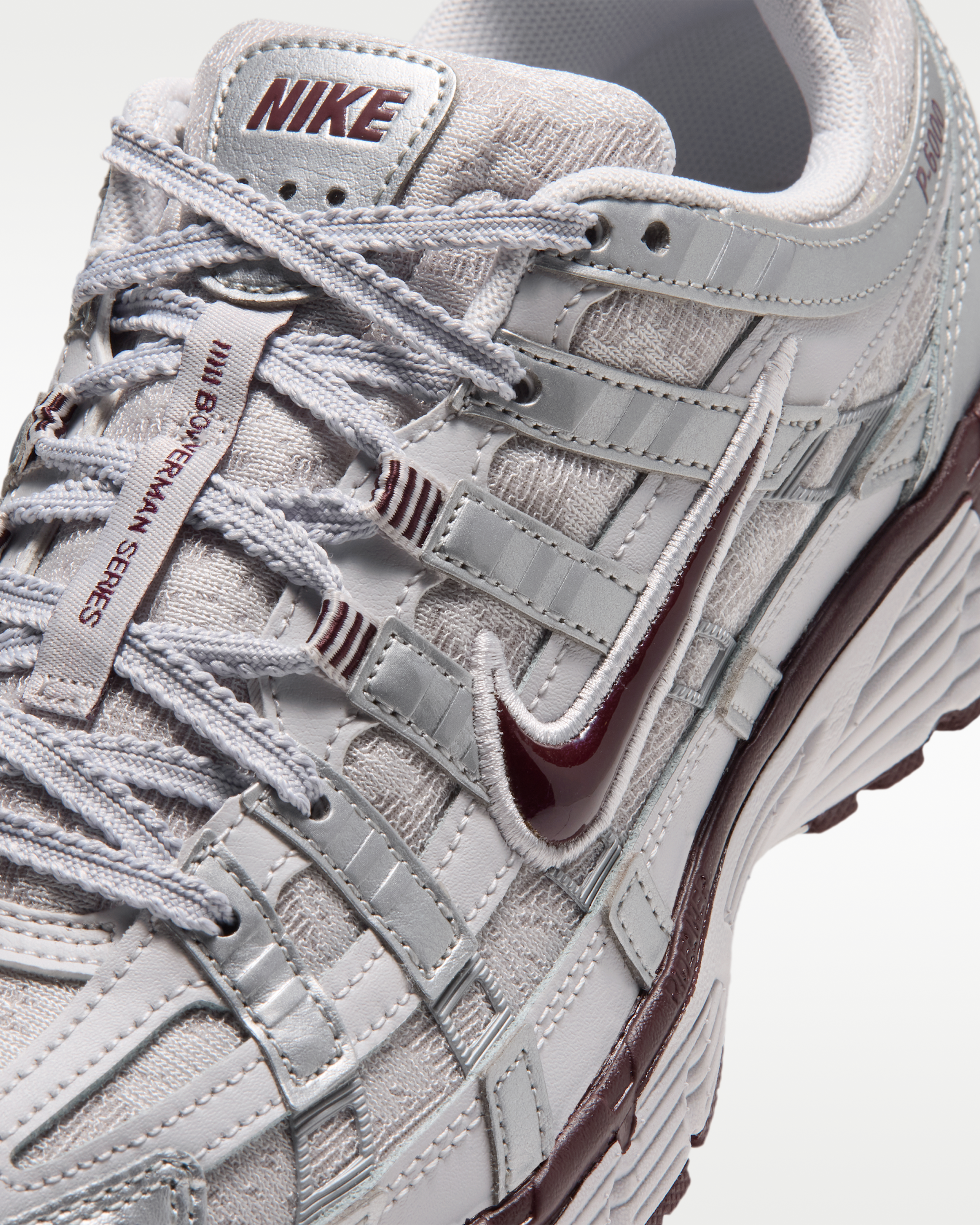 Nike P-6000 Women's Shoes - Vast Grey/Metallic Silver/Burgundy Crush - View 7