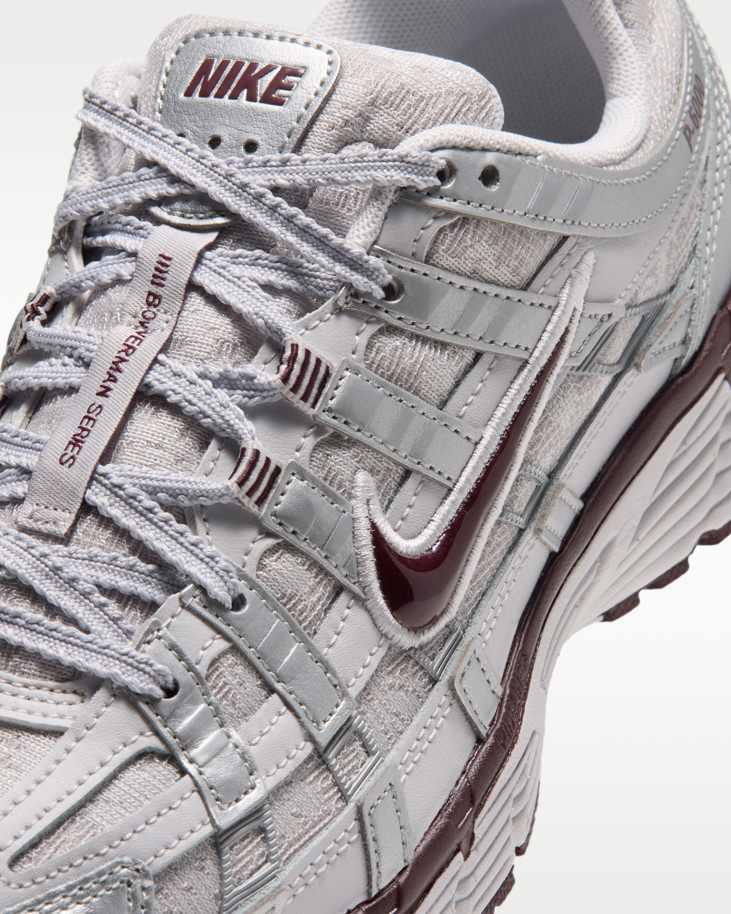 Nike P-6000 Women's Shoes - Vast Grey/Metallic Silver/Burgundy Crush - View 7