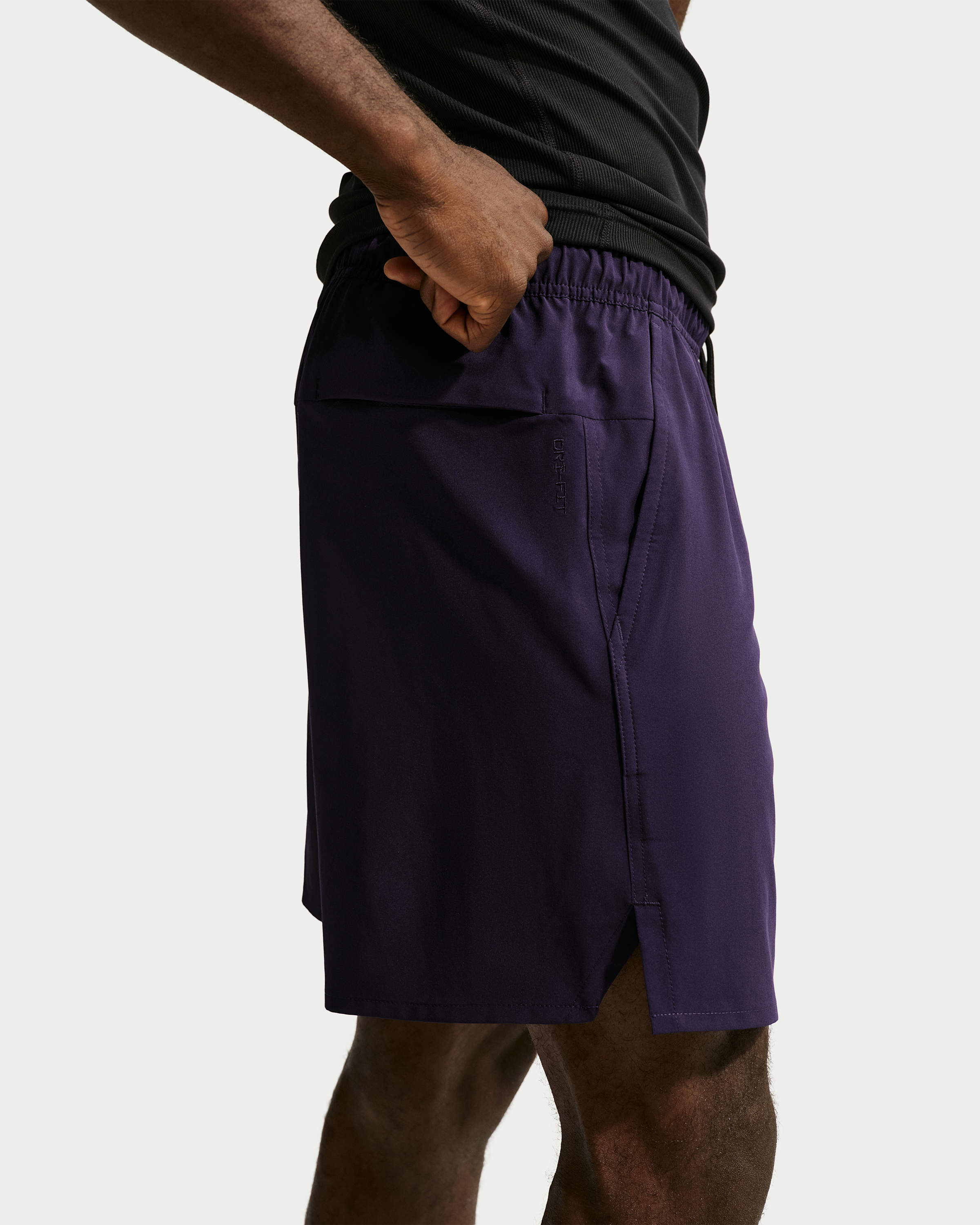 Nike Unlimited Men's Dri-FIT 18cm (approx.) Unlined Versatile Shorts - Purple Dynasty/Black/Purple Dynasty - View 3