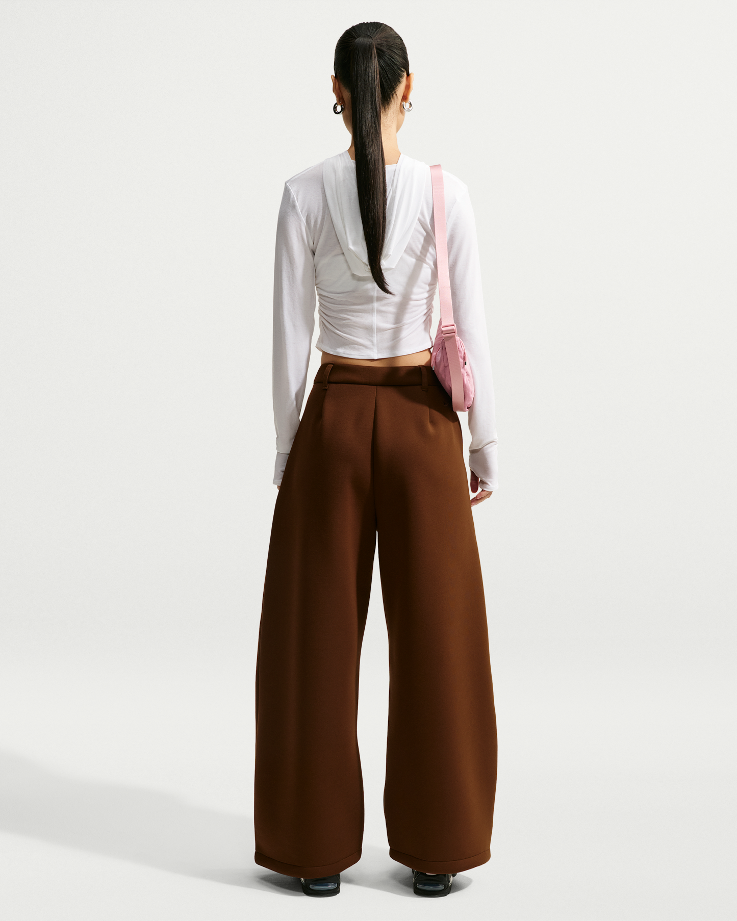 Nike Article Fleece Women's Oversized Mid-Rise Wide-Leg Trousers - Cacao Wow/Cacao Wow - View 5