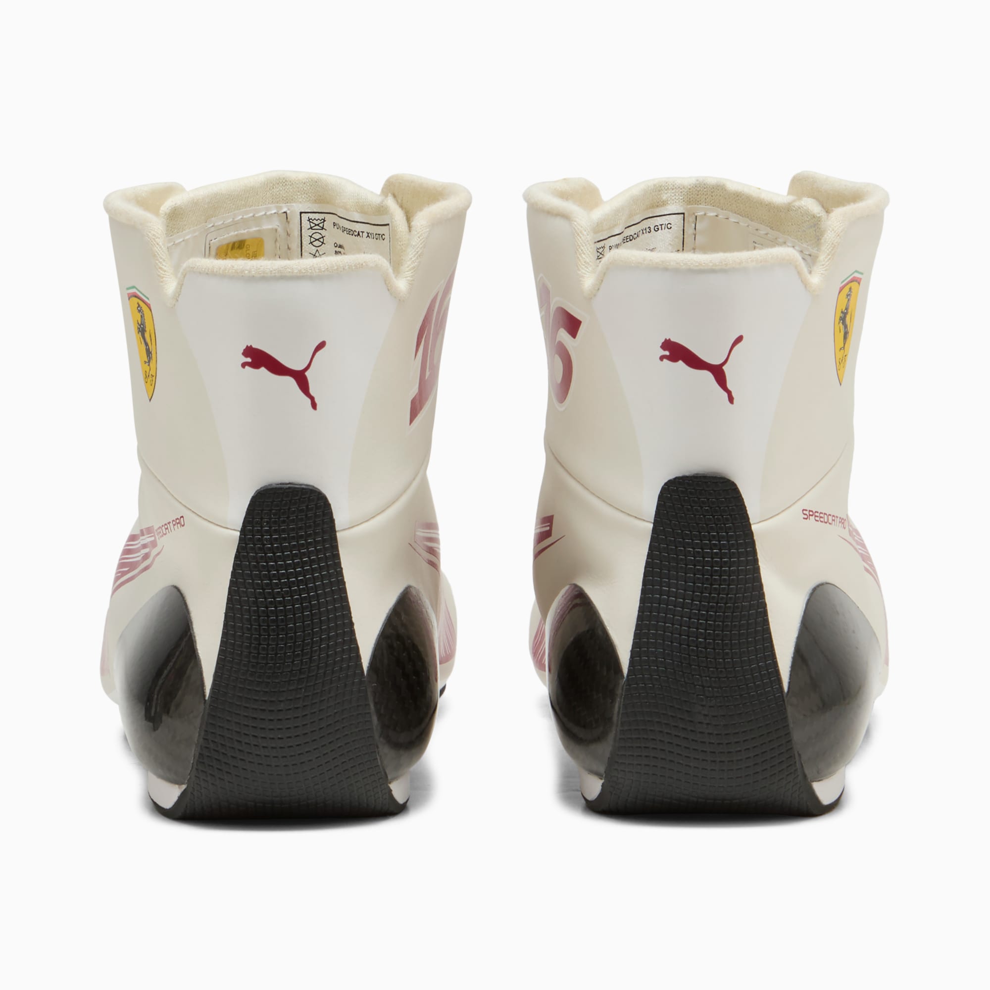 Scuderia Ferrari Speedcat Pro Charles Leclerc Boots Men - Frosted Ivory-Dark Cherry - Image 3