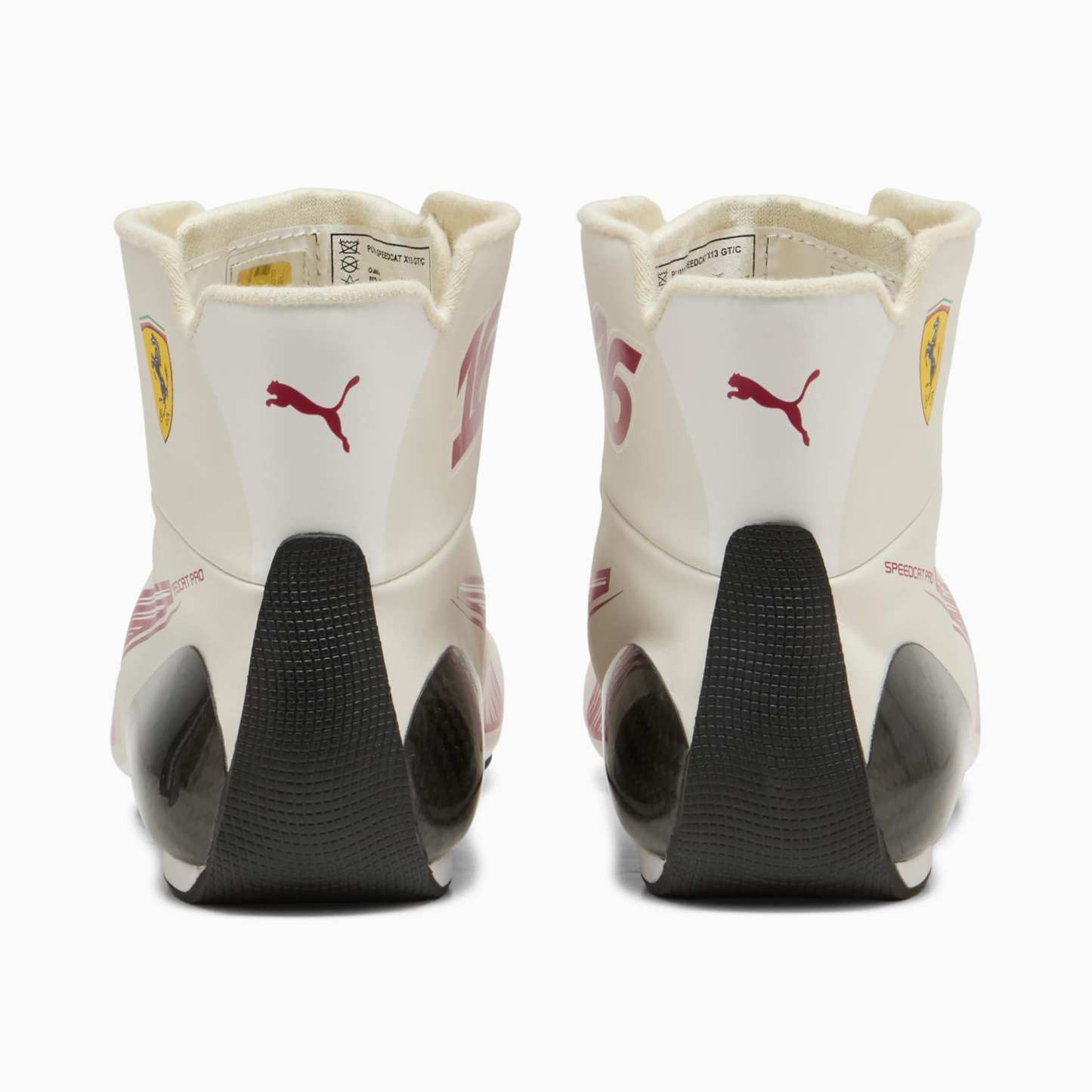 Scuderia Ferrari Speedcat Pro Charles Leclerc Boots Men - Frosted Ivory-Dark Cherry - Image 3