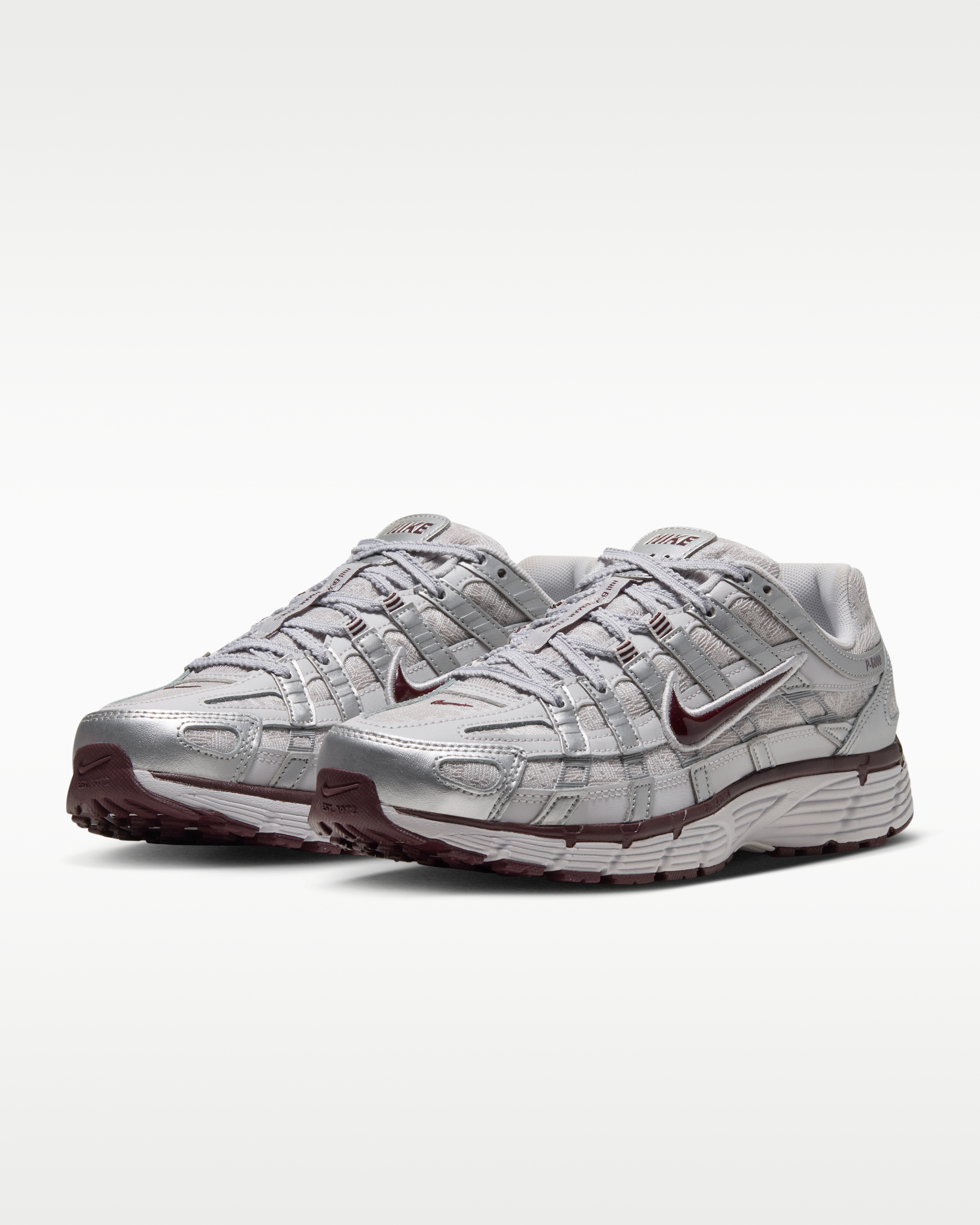 Nike P-6000 Women's Shoes - Vast Grey/Metallic Silver/Burgundy Crush - View 5