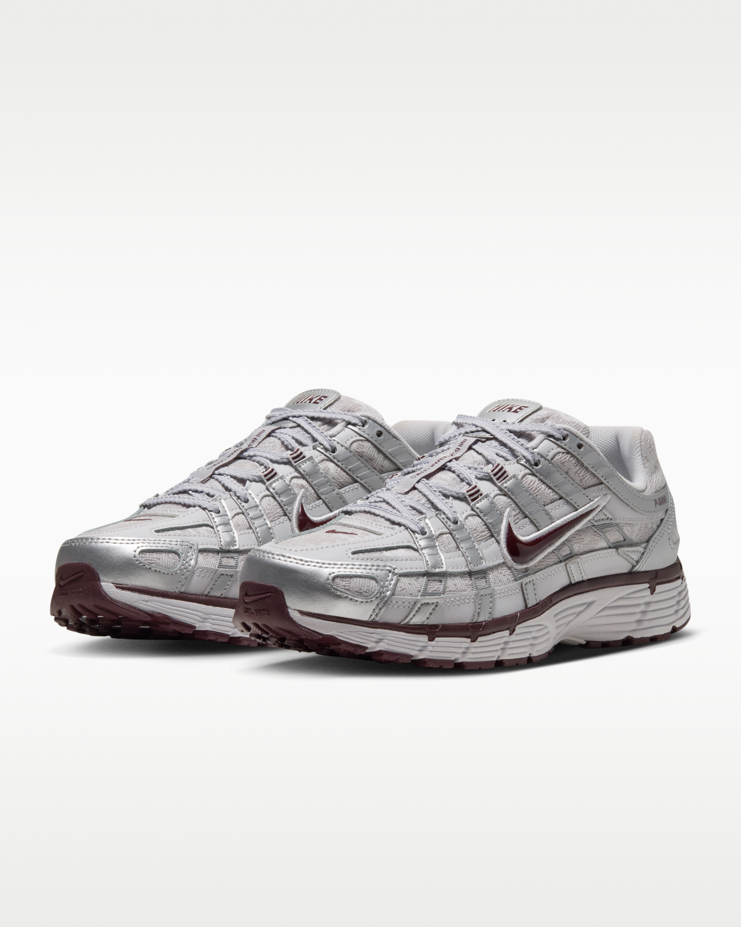 Nike P-6000 Women's Shoes - Vast Grey/Metallic Silver/Burgundy Crush - View 5