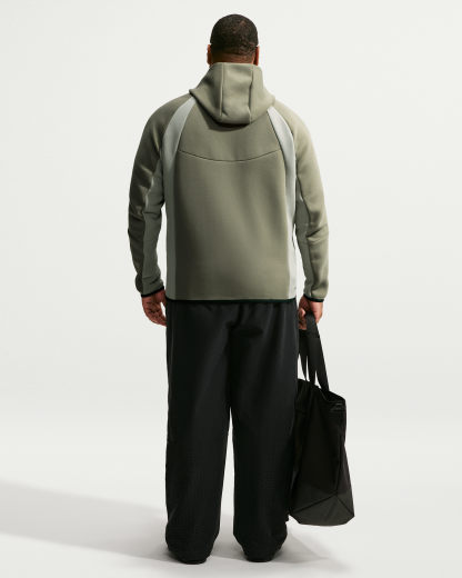 Nike Tech Men's Colour-Block Full-Zip Fleece Windrunner Jacket - Silver Sage/Jade Horizon/Black - View 10