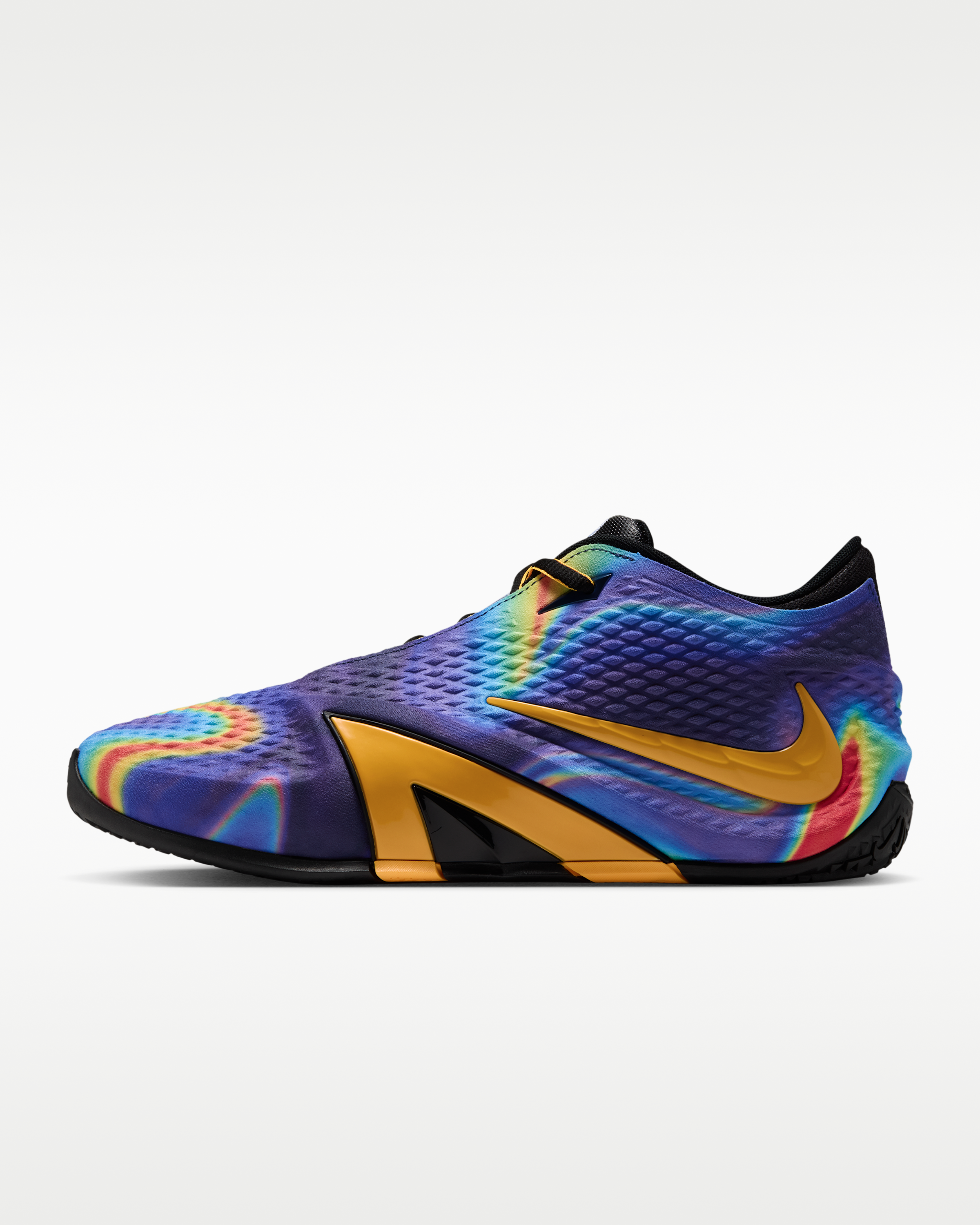 Ja 4 'Heat Check' Basketball Shoes - Obsidian/Dark Iris/Black/Total Orange - View 1