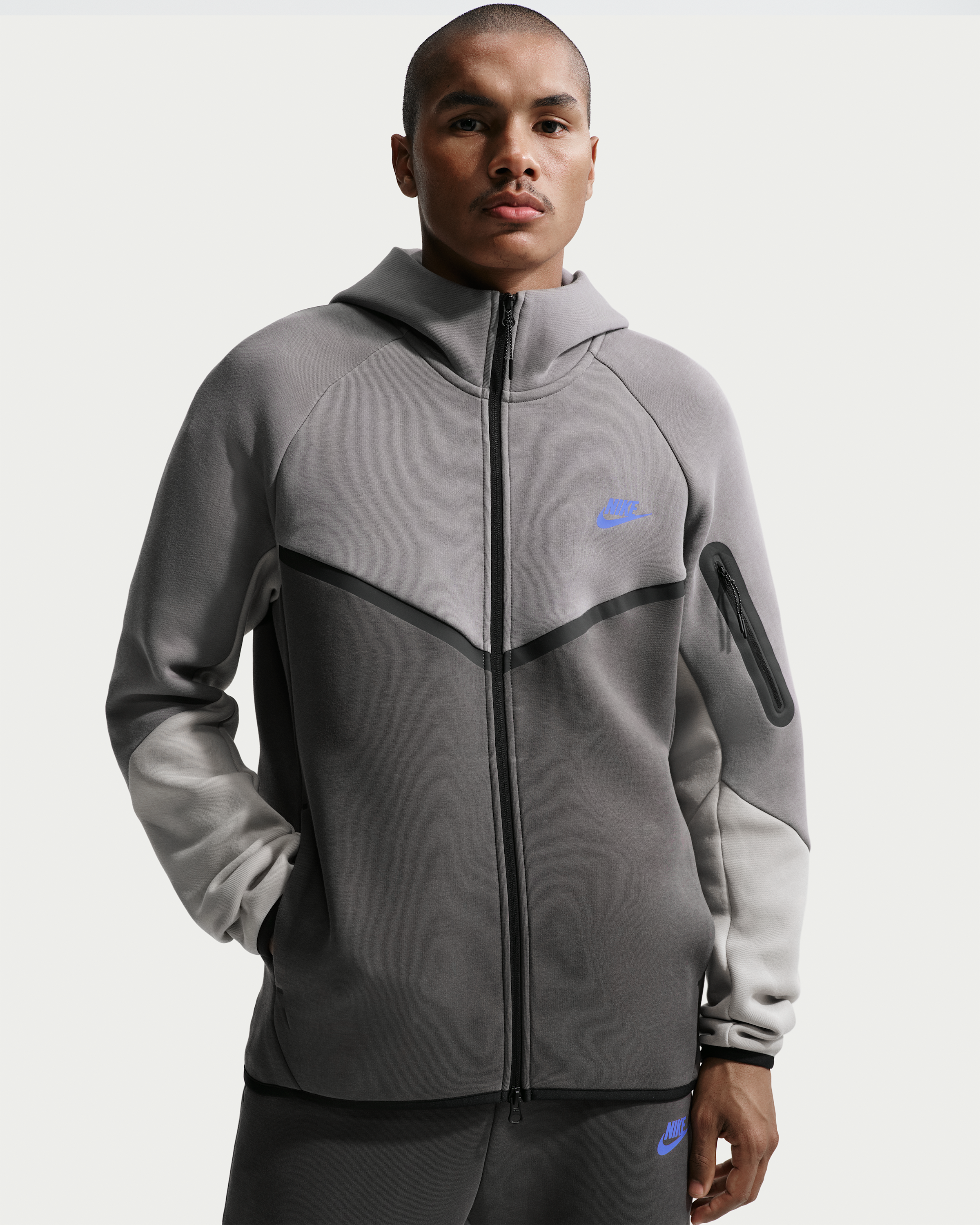 Nike Tech Men's Fleece Windrunner Full-Zip Jacket - Pencil Point/Medium Ash/College Grey/Sapphire - View 1