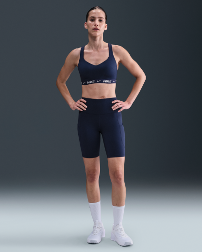 Nike Indy High-Support Women's Padded Adjustable Sports Bra - Midnight Navy - View 4