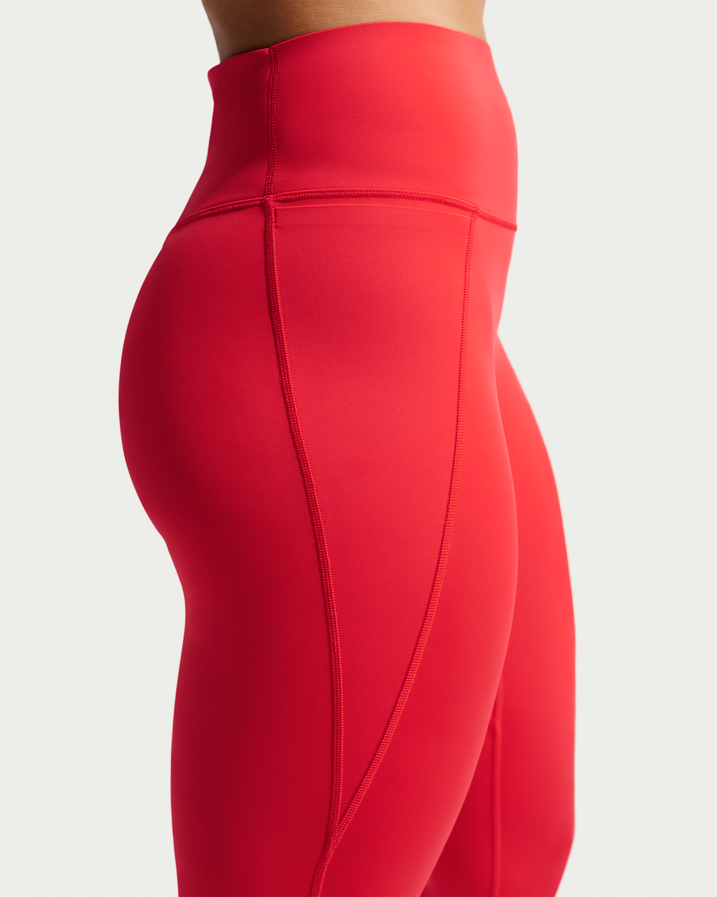 Nike Universa Women's High-Waisted Full-Length Leggings with No Front Seam - Light Crimson/University Red/University Red - View 7