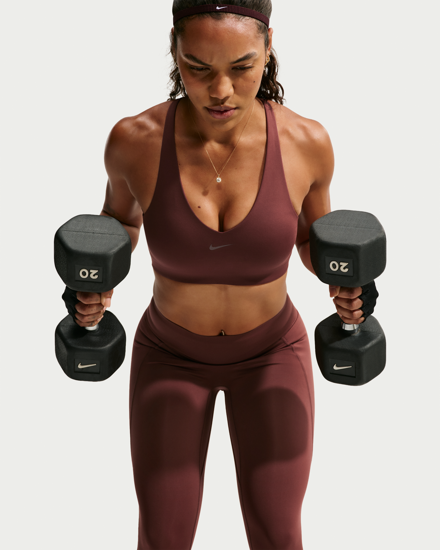 Nike Universa Women's Medium-Support Padded Sport Bra - Mystic Dates/Mystic Dates/Burgundy Crush - View 3