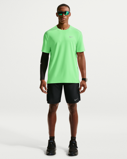 Nike Miler Men's Dri-FIT Short-Sleeve Running Top - Illusion Green/Cucumber Calm - View 4