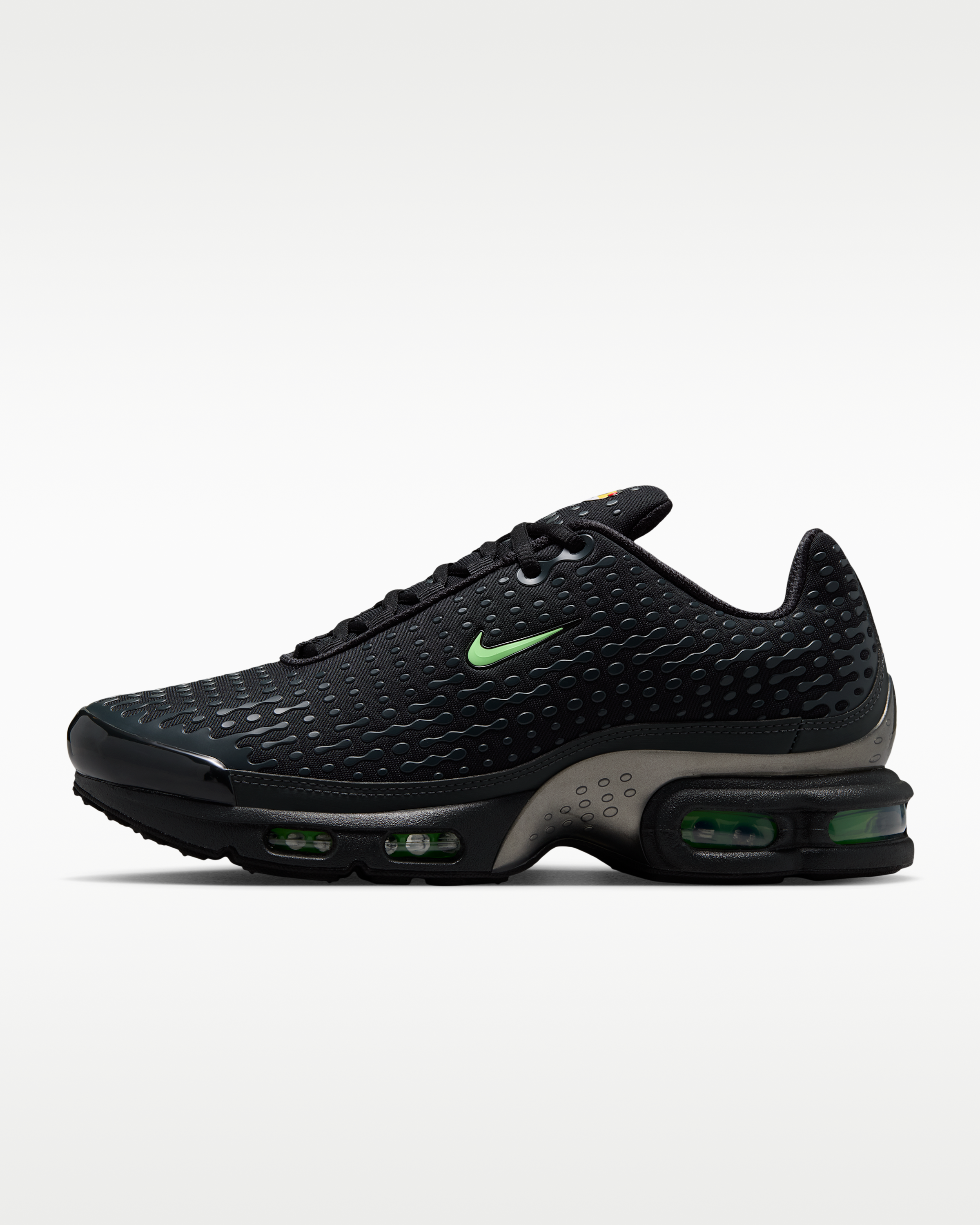 Nike Air Max Plus VII Men's Shoes - Black/Dark Smoke Grey/Metallic Pewter/Illusion Green - View 1